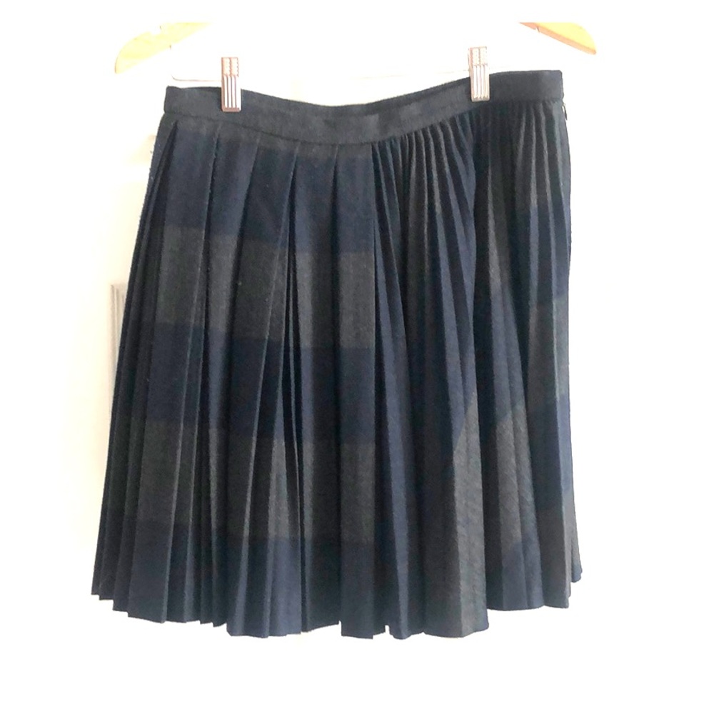 Marco DeVincenzo wool plaid pleated skirt